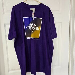 Baltimore Ravens Men's‎ NFL Team Apparel T-Shirt Purple 100% Cotton Sz 3XL NWT
